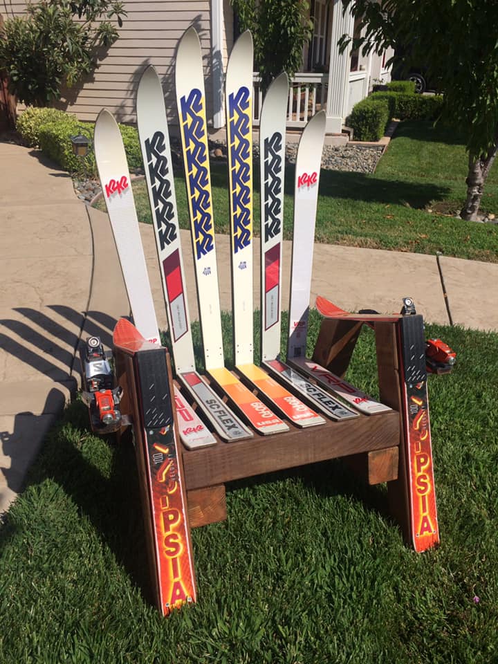all k2 ski chair made with recycled snow skis